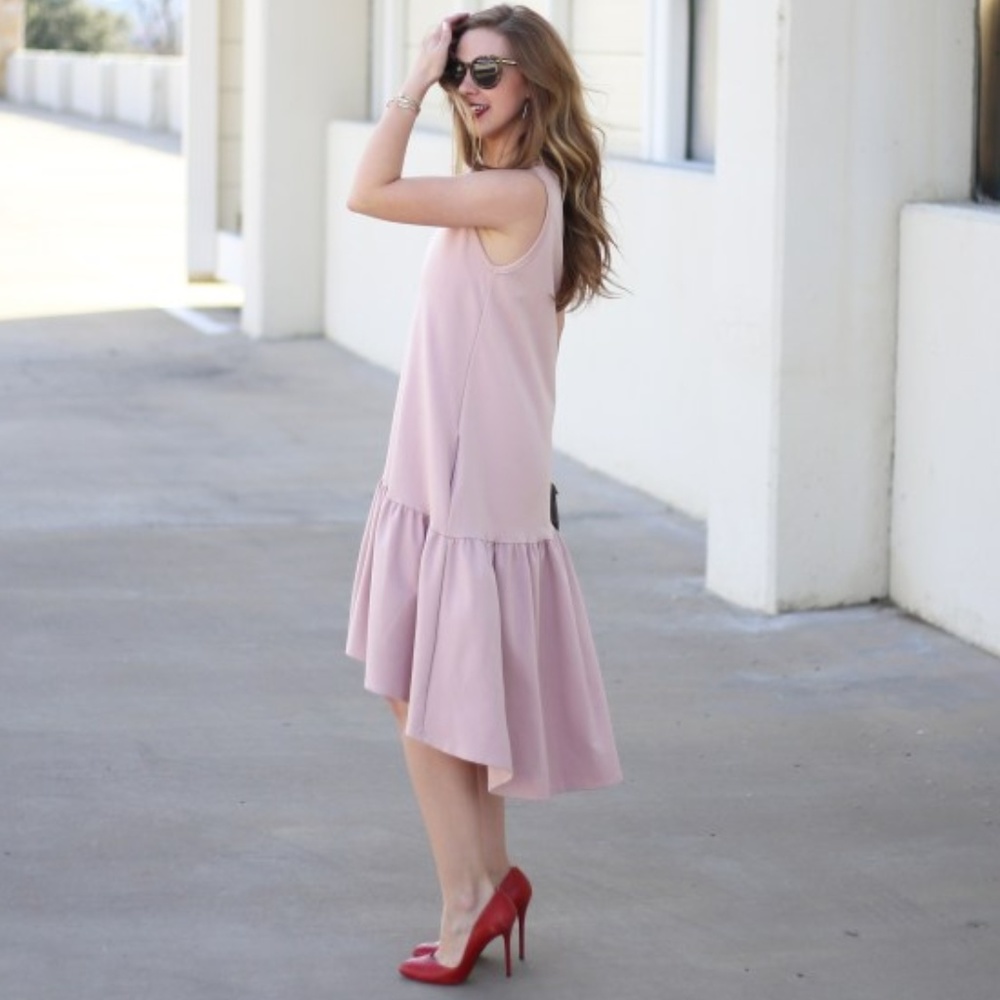 NEW Flowy Sundress Midi Dress Pockets Like The Row - Picture 2 of 8